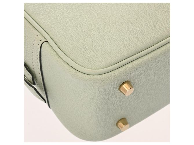 Hermès HERMES Plume Mini Vert Fizz K Stamp (circa) Borsa in capra per donne, Classe A, di proprietà, Ginzo Verde - vista 7
