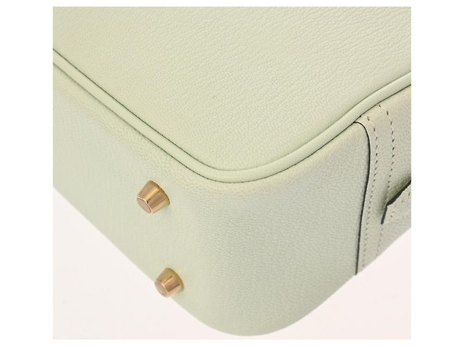 Hermès HERMES Plume Mini Vert Fizz K Stamp (circa) Borsa in capra per donne, Classe A, di proprietà, Ginzo Verde - vista 8