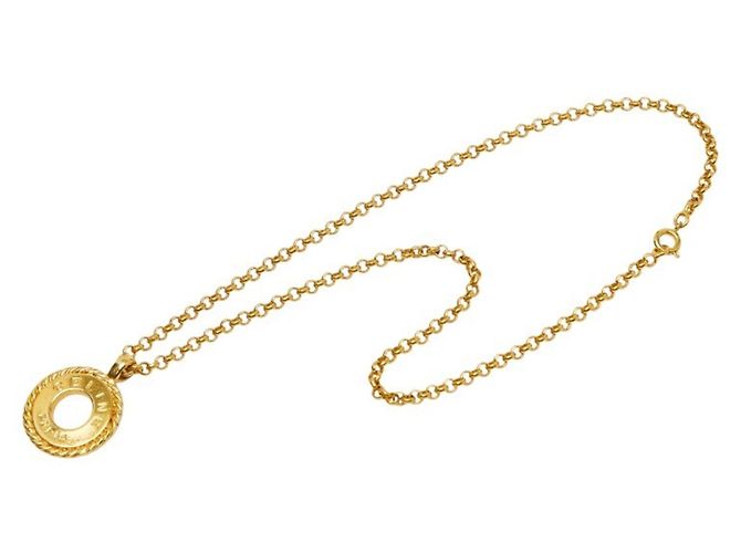 Céline Colar Logo Círculo Celine, Banho de Ouro, Feminino, CELINE - vista 3