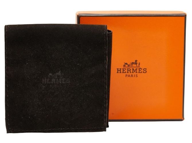 Hermes Hermès Api Long Bracelet in Black and Silver Leather Metal for Men - view 9
