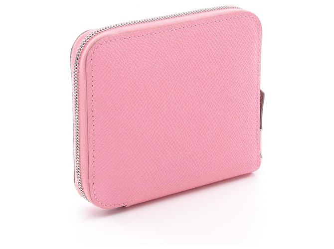 Billetera redonda compacta Azap Hermès, cuero Epsom, mujer, rosa - vista 2