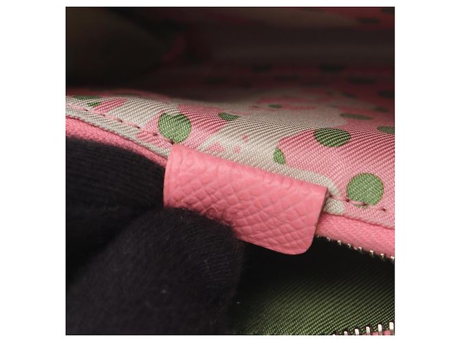 Billetera redonda compacta Azap Hermès, cuero Epsom, mujer, rosa - vista 5