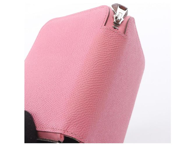 Billetera redonda compacta Azap Hermès, cuero Epsom, mujer, rosa - vista 8
