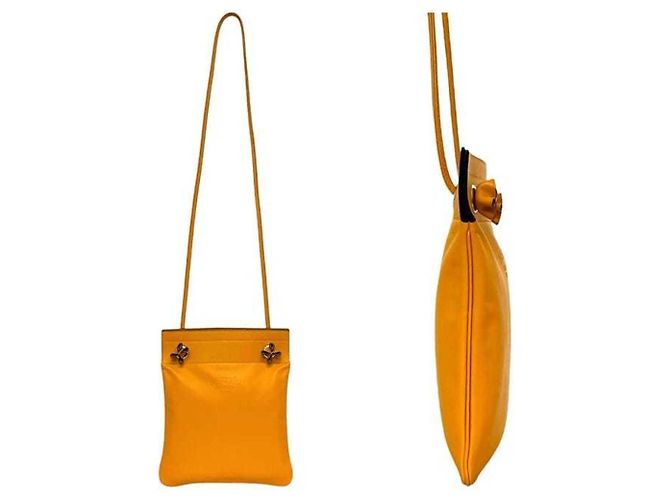 Hermès Aline Schultertasche, gelbes Swift-Leder, D-Stempel, Umhängetasche, weiches Leder, für Männer und Frauen - Ansicht 3