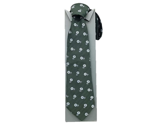 Cravatta in seta Camelia Coco Mark da uomo CHANEL in grigio Marrone - vista 2
