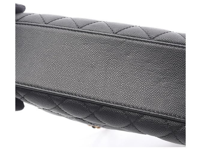 CHANEL Borsa Coco Handle Flap Matelassé in Caviar (Pelle di Vitello Grana) per Donne Nera Nero - vista 6