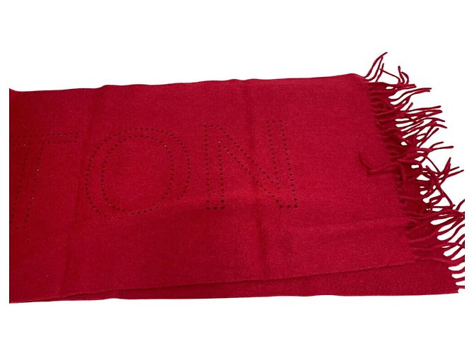 Sciarpa Perforata LV Louis Vuitton Rossa Donna Rosso - vista 7