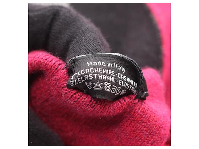 Sciarpa Chanel Coco Mark, Cashmere ed Elastan, Donna, Nero, Bianco, Rosa - vista 3
