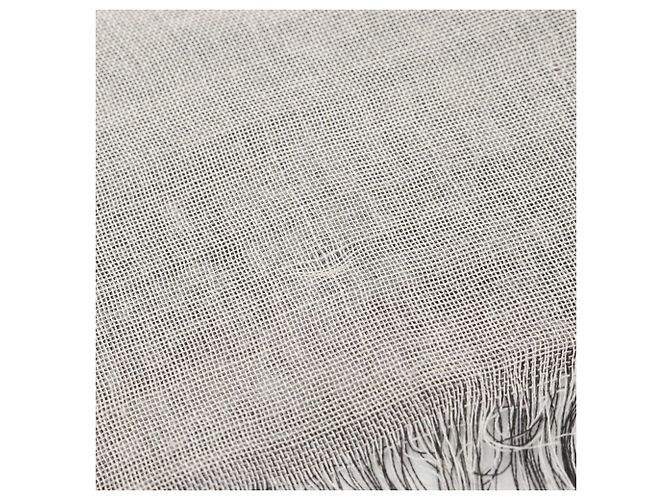 Sciarpa/Scialle Coco Mark CHANEL, Seta/Cachemire, Donna, Nero/Avorio - vista 10