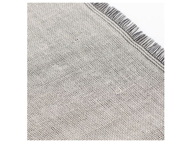 Sciarpa/Scialle Coco Mark CHANEL, Seta/Cachemire, Donna, Nero/Avorio - vista 9