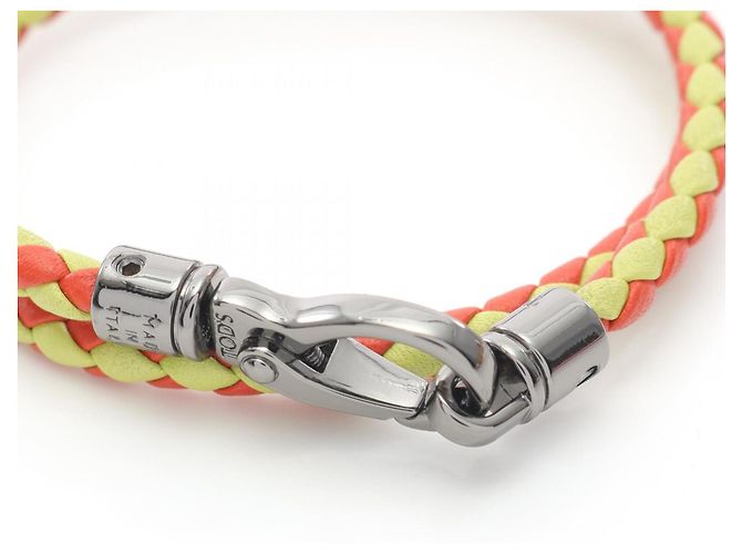 Tod's Bracciale in acciaio inossidabile e pelle per donne in argento, verde, rosso - vista 3