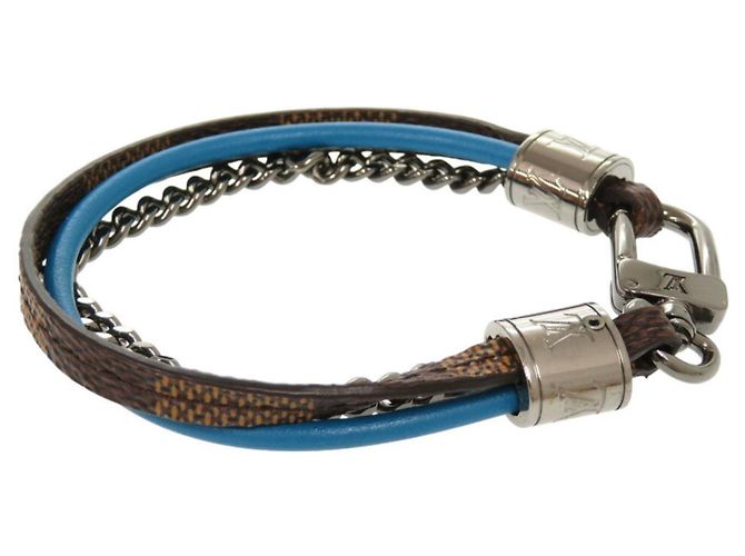 Louis Vuitton Armband LV Treble Damier Leder Braun Blau VUITTON Herren - Ansicht 5