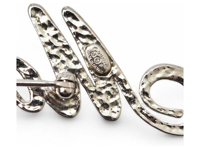 Spilla Pin Mademoiselle Rhinestone Coco Argento Rosa CHANEL - vista 7