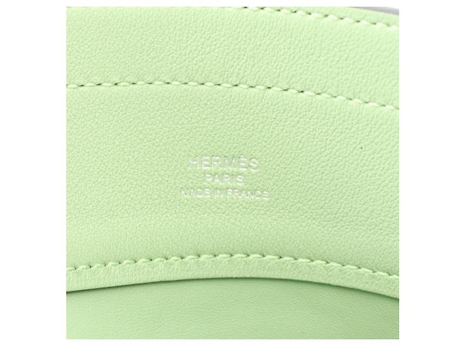 Borsa Aline Mini Hermès in pelle Swift per donna, verde - vista 4