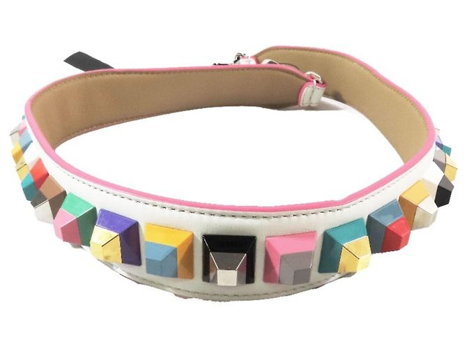 FENDI Rockstud Strap You Leather Bag Shoulder Strap, Multicolor, Women's - view 2