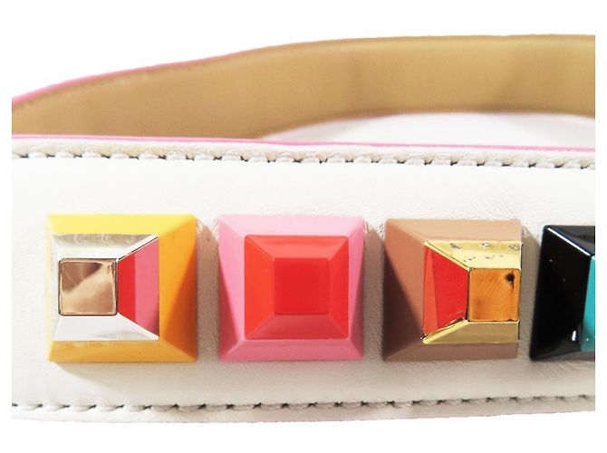 FENDI Rockstud Strap You Leather Bag Shoulder Strap, Multicolor, Women's - view 4