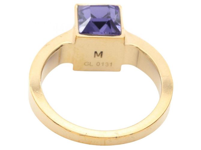 Anello Berg Gamble Louis Vuitton, Placcato oro con cristalli, Donna, e Viola, Porpora - vista 3
