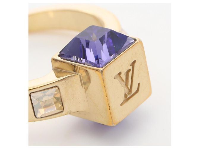 Anello Berg Gamble Louis Vuitton, Placcato oro con cristalli, Donna, e Viola, Porpora - vista 5