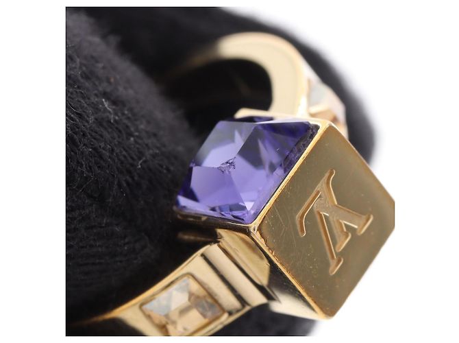 Anello Berg Gamble Louis Vuitton, Placcato oro con cristalli, Donna, e Viola, Porpora - vista 7
