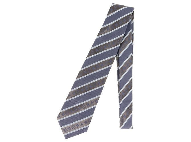LOUIS VUITTON Monogram Regimental Silk Cravate Blue Men's Tie - view 2