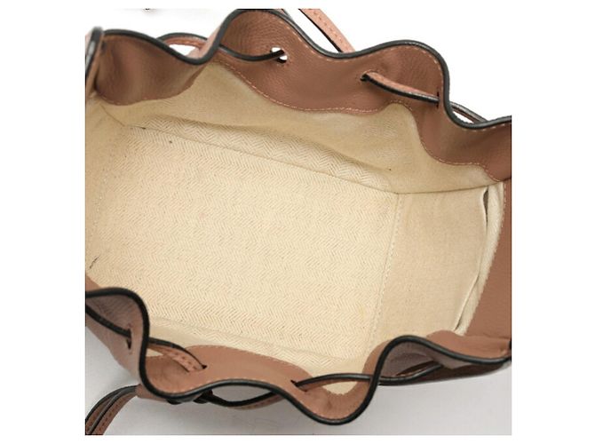 Borsa Hammock Mini in pelle di vitello rosa beige LOEWE - vista 5