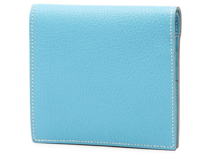 Billetera Bifold Evelyne Hermès Azul Celeste Chèvre Mysore Mujer HERMÈS - vista 2