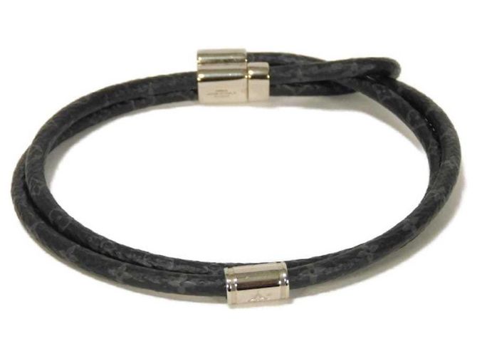 Bracelet LOUIS VUITTON LV Slide Initial Flower Monogram Éclipse Noir pour Homme - vue 3