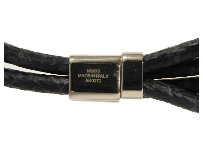 Bracelet LOUIS VUITTON LV Slide Initial Flower Monogram Éclipse Noir pour Homme - vue 5