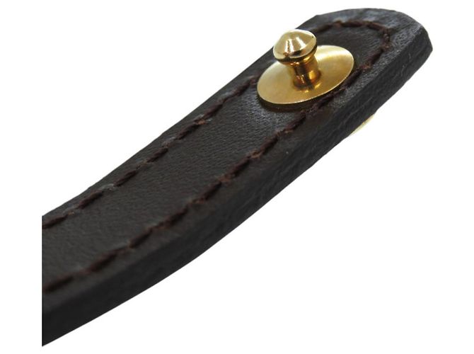 Louis Vuitton Brown Leather Shoulder Strap LV LOUIS VUITTON - view 5