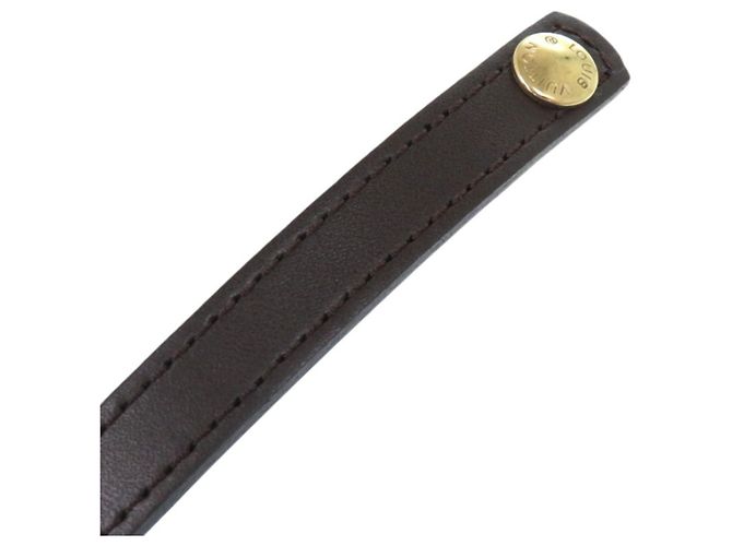Louis Vuitton Brown Leather Shoulder Strap LV LOUIS VUITTON - view 6