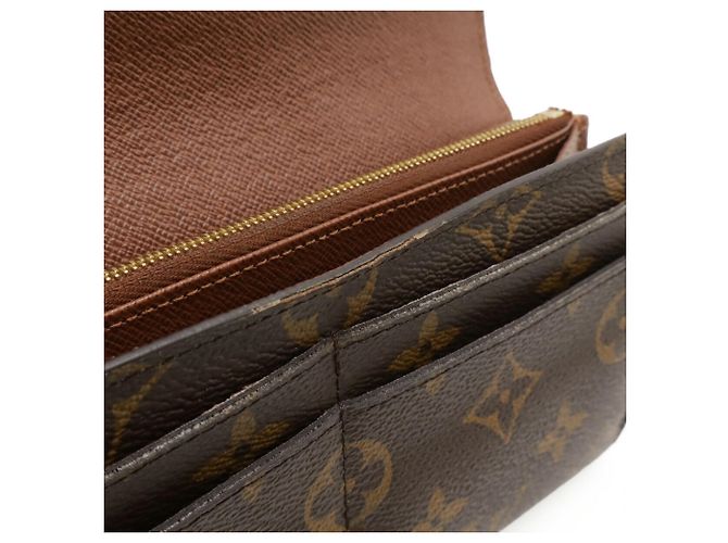 LOUIS VUITTON Portafoglio Lungo Sarah Monogramma Marrone - vista 10