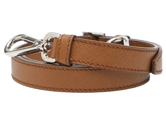 Prada Schultergurt Braun Silber Leder Damen PRADA - Ansicht 2