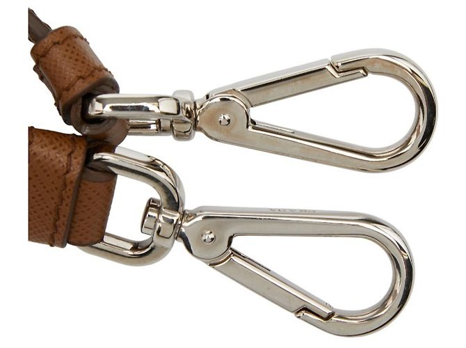 Prada Schultergurt Braun Silber Leder Damen PRADA - Ansicht 4