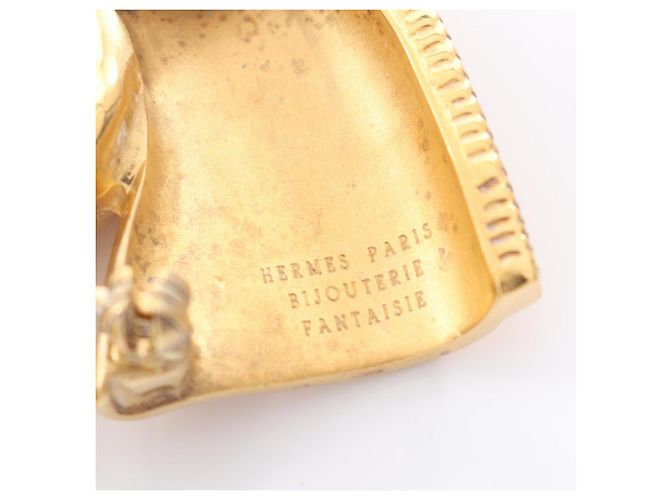 Spilla Testa di Cavallo Hermès, Placcata Oro, Donna D'oro - vista 3
