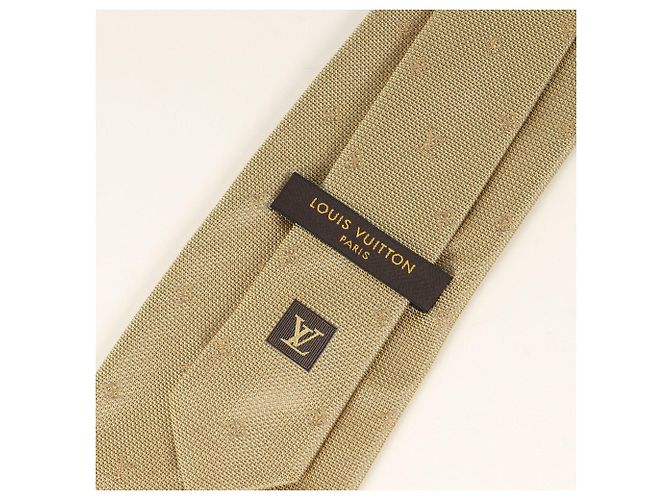 LOUIS VUITTON Monogram Silk Cravate Gold Tie for Men, Golden - view 3
