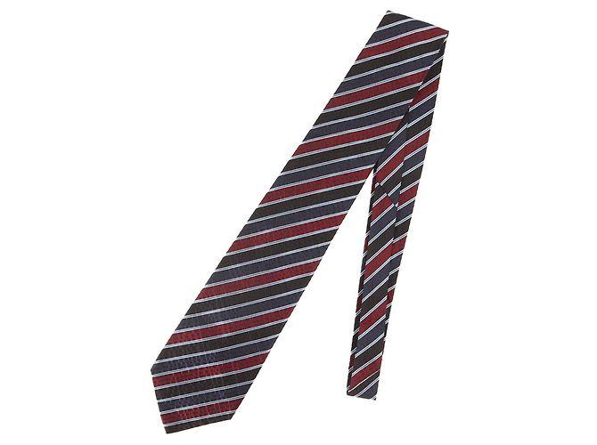 REGIMENTALE SEIDENKRAWATTE LOUIS VUITTON in Marineblau, Schwarz und Rot für Herren, - Ansicht 2