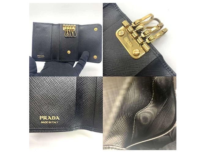 Chaveiro de couro Saffiano -ring Preto PRADA - Ansicht 5