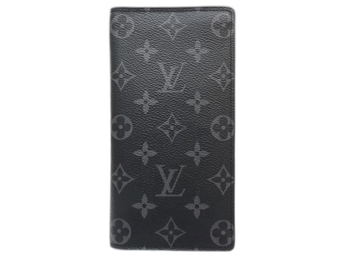 LOUIS VUITTON Cartera Larga para Mujer Portefeuille Brazza Monogram Eclipse Negro - vista 10
