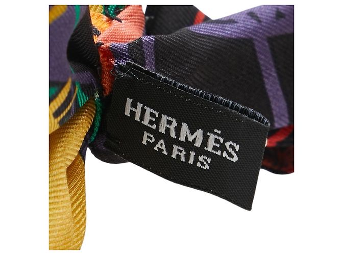 Hermès HERMES Nou Papillon Papillon Raso Arancione Nero Verde Multicolore Seta Uomo HERMES - vista 4