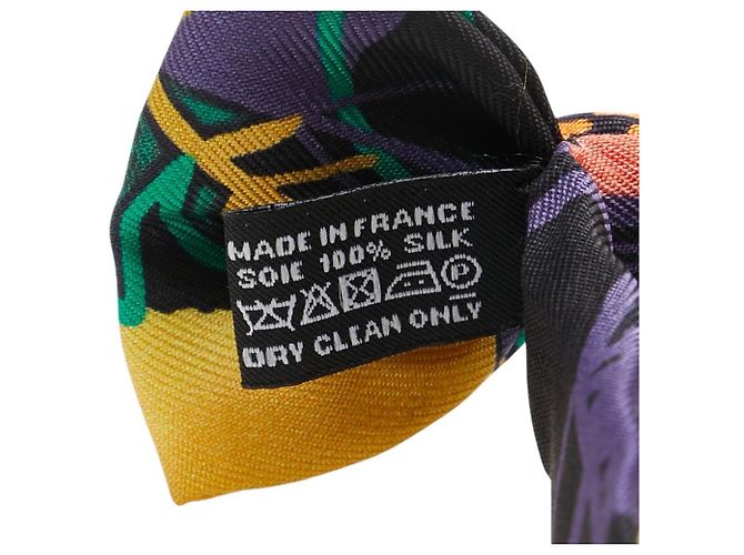 Hermès HERMES Nou Papillon Papillon Raso Arancione Nero Verde Multicolore Seta Uomo HERMES - vista 5