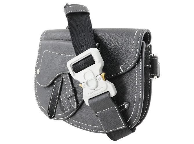 Borsa Dior Saddle in pelle nera da uomo - Ansicht 2