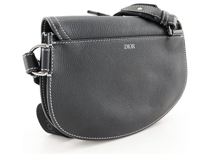Borsa Dior Saddle in pelle nera da uomo - Ansicht 3