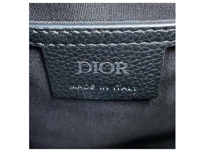 Mochila de cuero Gallop Christian Dior Negra - vista 16