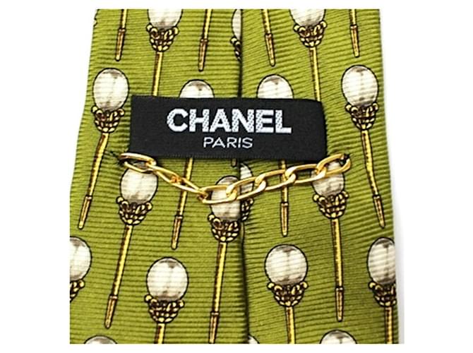 Cravatta in seta CHANEL per uomini Verde - vista 5