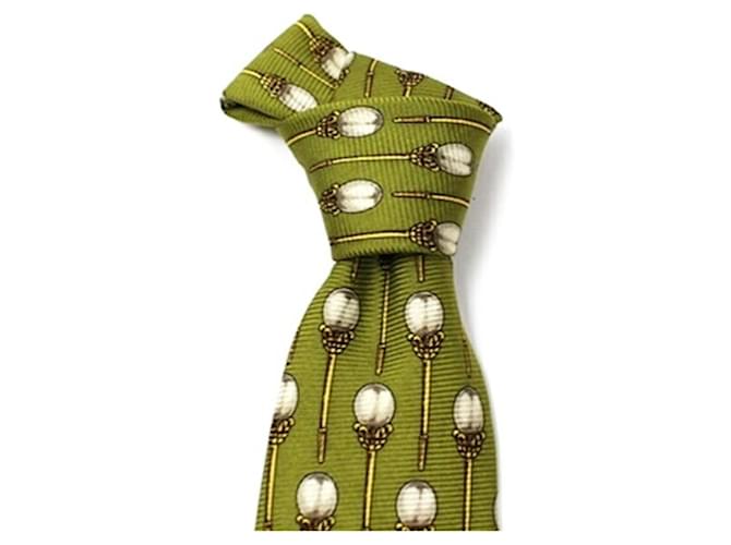 Cravatta in seta CHANEL per uomini Verde - vista 7