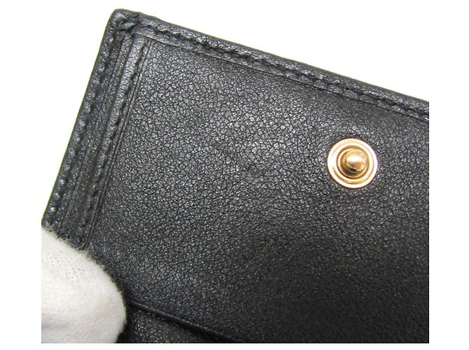 Gucci Bamboo Diana Compact Wallet Women's Leather Wallet (fold) Black - view 10