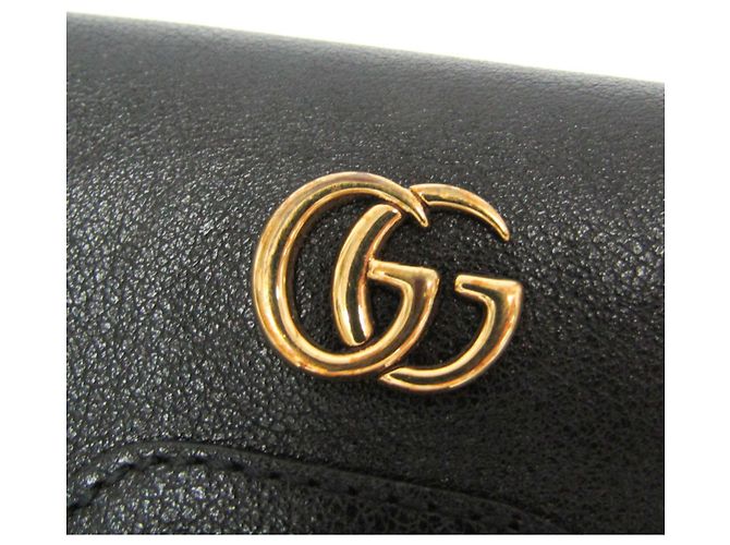 Gucci Bamboo Diana Compact Wallet Women's Leather Wallet (fold) Black - view 7