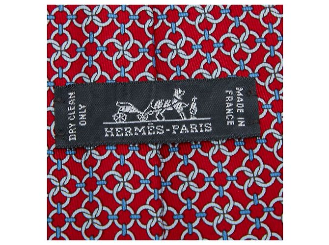 Cravatta Hermès, seta multicolore rossa, donna. Rosso - vista 2