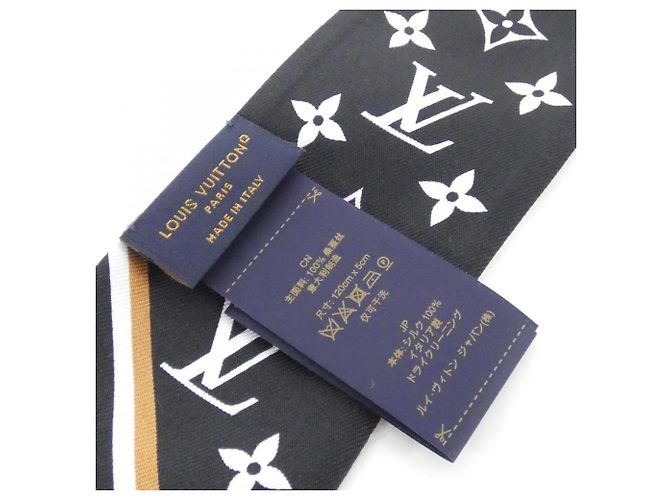 Sciarpa Muffler BB LV Bow di Louis Vuitton Nero - vista 5