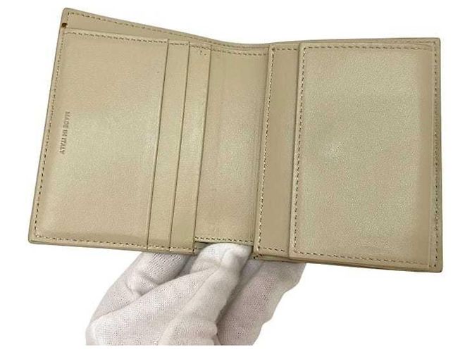 Céline Borsa bifold piccola con tracolla Celine crema beige. Pelle S- CELINE Patta grana per donne e uomini - vista 9